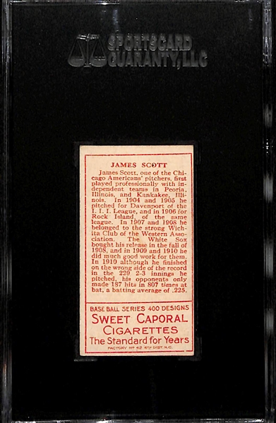 1911 Sweet Caporal T205 James (Jim) Scott SGC 5