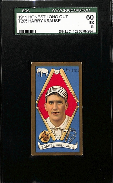 1911 Honest Long Cut T205 Harry Krause SGC 5 