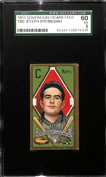 1911 Sovereign Cigarettes T205 Joseph (Joe) Birmingham SGC 5