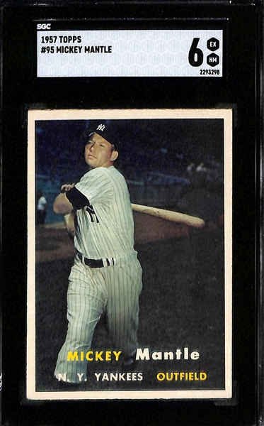 1957 Topps Mickey Mantle #95 Graded SGC 6