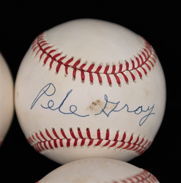 Lot of (6) Signed Baseballs w. Warren Spahn, Orlando Cepeda, Happy Chandler, Pete Gray, + (JSA Auction Letter)