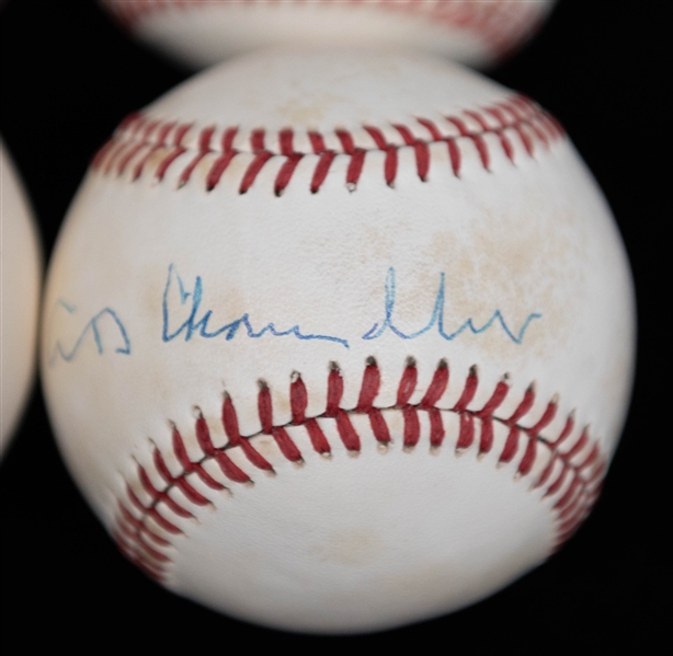 Lot of (6) Signed Baseballs w. Warren Spahn, Orlando Cepeda, Happy Chandler, Pete Gray, + (JSA Auction Letter)