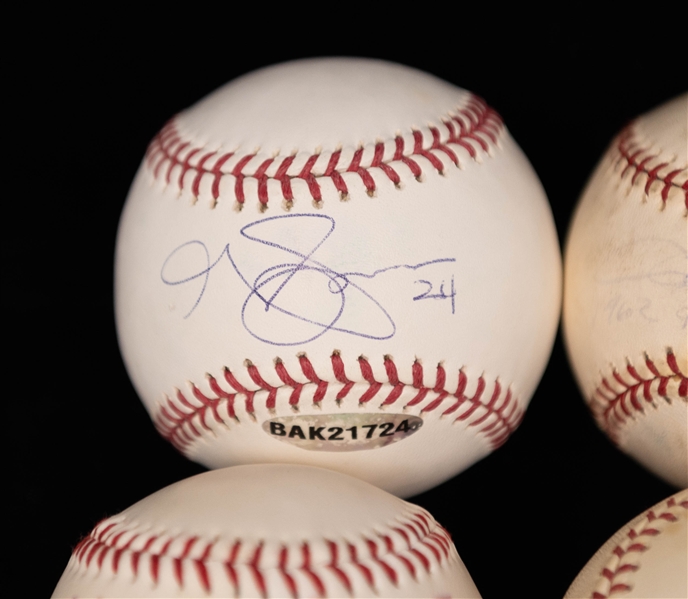 Lot of (6) Signed Baseballs with Carl Erskine, Grady Sizemore, Tommy Davis, + (JSA Auction Letter)