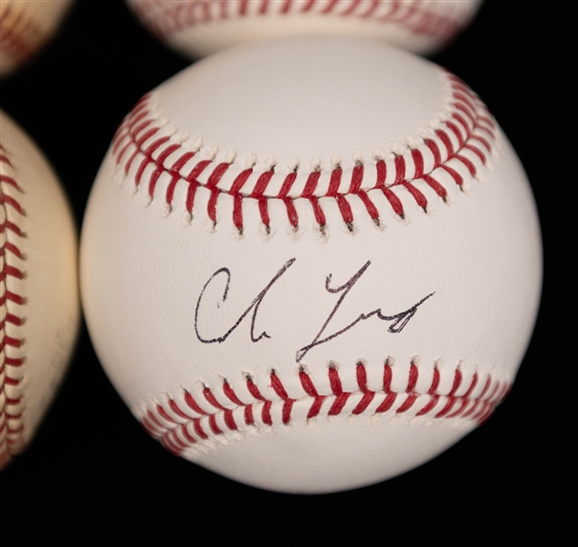 Lot of (6) Signed Baseballs with Carl Erskine, Grady Sizemore, Tommy Davis, + (JSA Auction Letter)