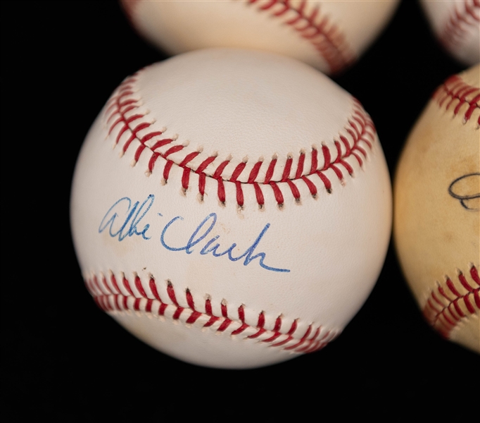 Lot of (6) Signed Baseballs w. Pete Rose, Don Zimmer, Don Larsen, + (JSA Auction Letter)