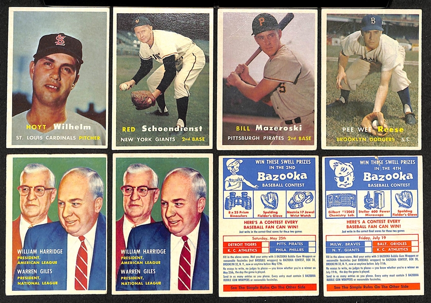 Lot of Approx (400) 1957 Topps NL Baseball Cards w. Campanella & Snider