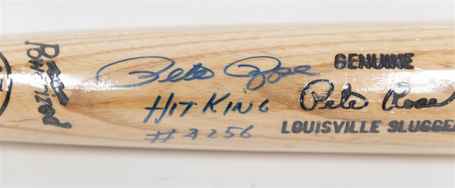 Pete Rose Signed Louisville Slugger Baseball Bat (+JSA Auction Letter)