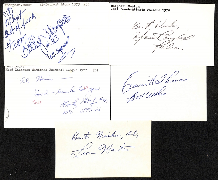 Lot of (90+) Football Signed Index Cards w. Steve Young, Otto Graham, Jack Christiansen, Les Richter, + (JSA Auction Letter)