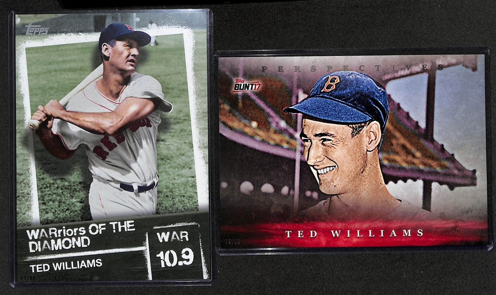 Lot of (10) 5x7 Cards Serial Numbered to 49 w. Ted Williams