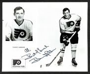 Barry Ashbee (d. 1977) Signed 8x10 Philadelphia Flyers Photo Card (JSA Auction Letter)