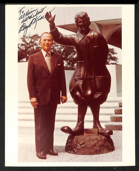 Lot of (7) Signed Sports Team Owner Photos/Letter w. Ray Kroc (Former CEO of McDonald's and Former San Diego Padres Owner) & Ralph Wilson