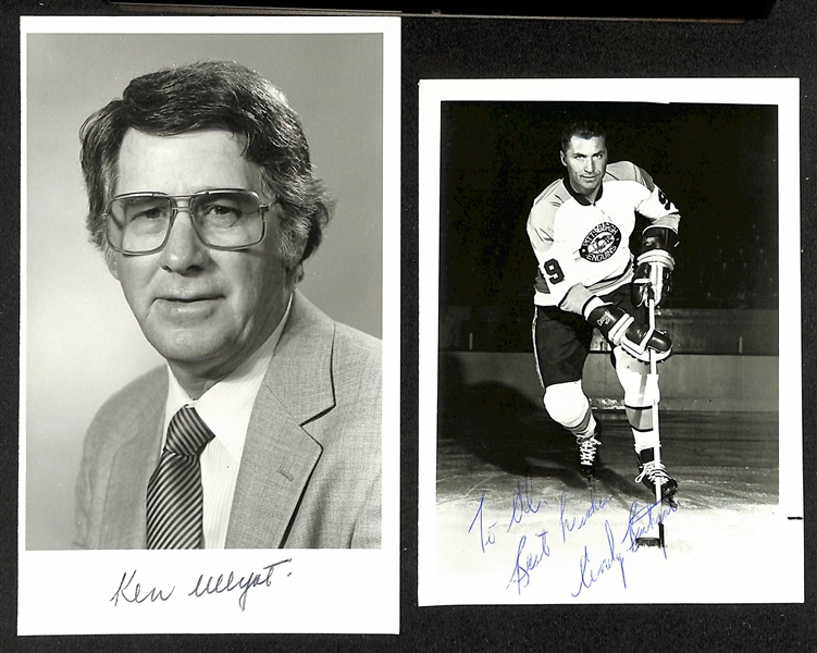 Lot of Over (175) Signed Team Photo Cards w. King Clancy, Craig Ramsay, Boom Boom Geoffrian, + (JSA Auction Letter)