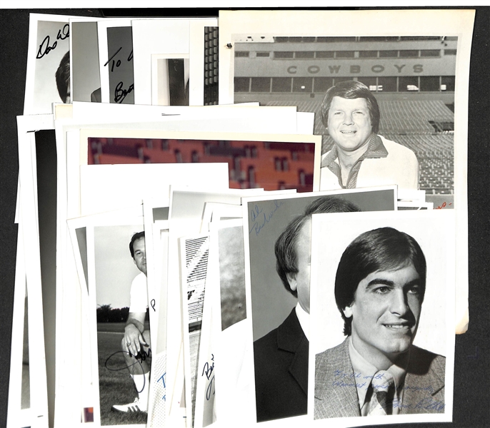 Lot of Over (50) Signed Photos of Coaches w. Jimmy Johnson, Bobby Knight, + (JSA Auction Letter)