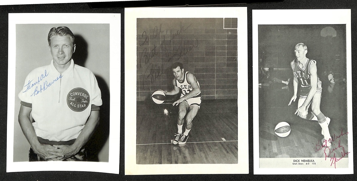 Lot of Over (30) Signed Basketball Photos w. Bob Douglas, Chuck Daly, Al Attles, Ed Macauley + (JSA Auction Letter)