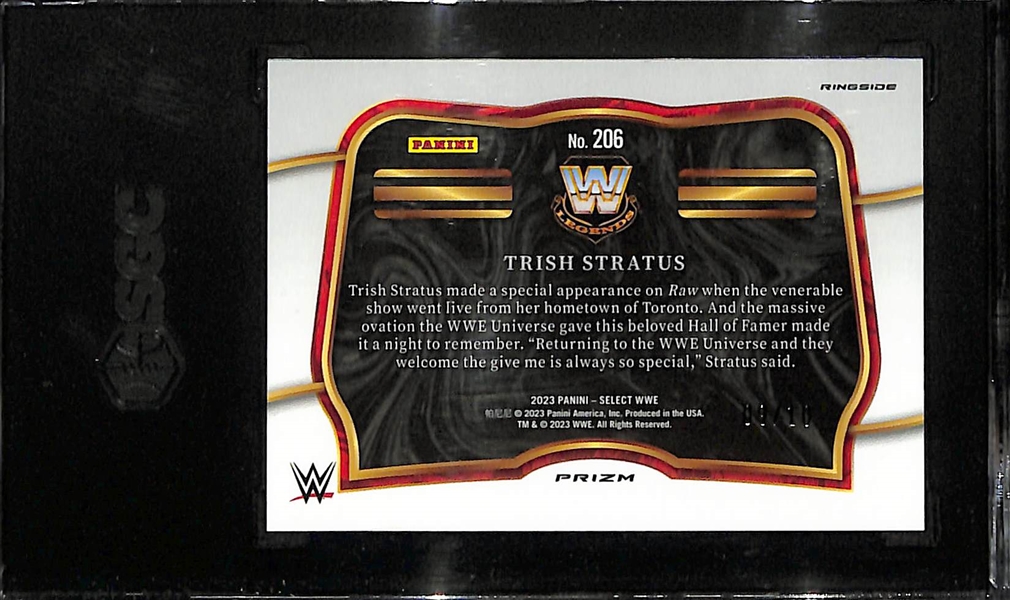 2023 Select WWE Trish Status Gold Flash #/10 SGC 9.5