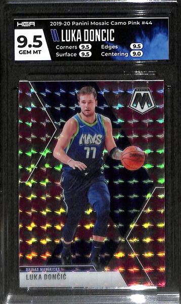 Lot of (3) Graded Basketball Cards w. Stephen Curry and Luka Doncic Rookie Cards