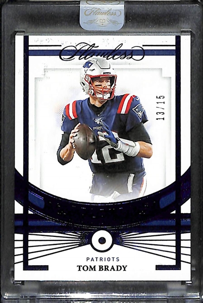 2021 Panini Flawless Sapphire Tom Brady #/15 Encased