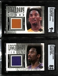 Lot of (2) SGC Graded 2000-21 UD Legends Koby Bryant Memorabilia Cards