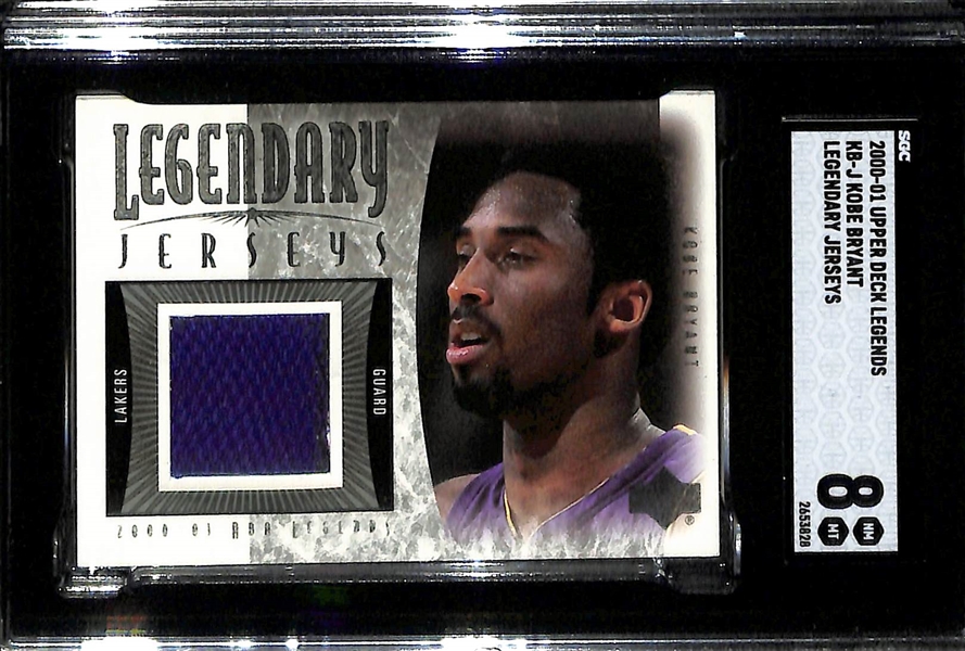 Lot of (2) SGC Graded 2000-21 UD Legends Koby Bryant Memorabilia Cards