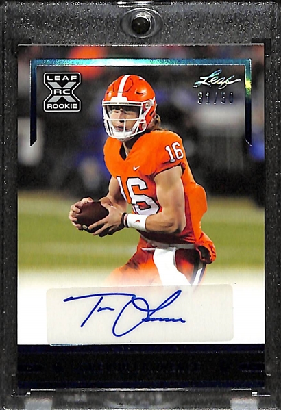 2021 Leaf Platinum Spectrum Trevor Lawrence Auto Encased Rookie Card #/50