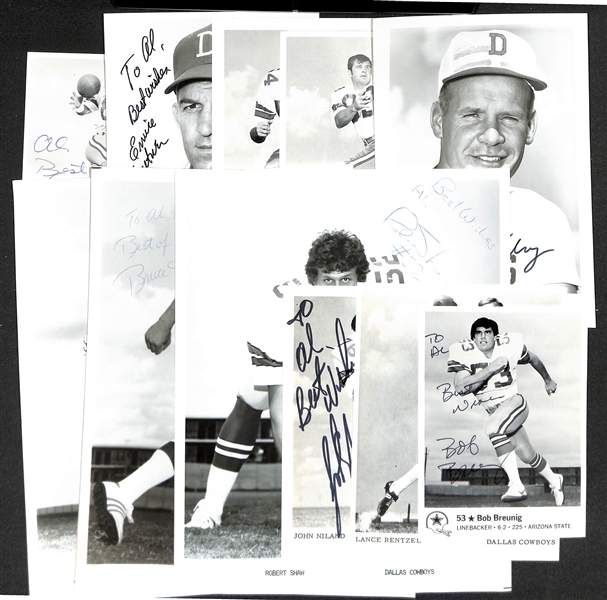 Lot of (10+) Signed Dallas Cowboys Photos w. Tom Landry, Mike Ditka, + (JSA Auction Letter)