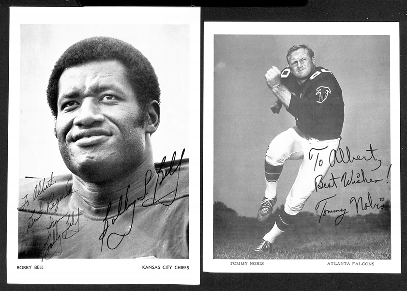 Lot of (30+) Signed Team Issued Football Photos w. Leroy Selmon, Bobby Bell, Tommy Nobis, + (JSA Auction Letter)