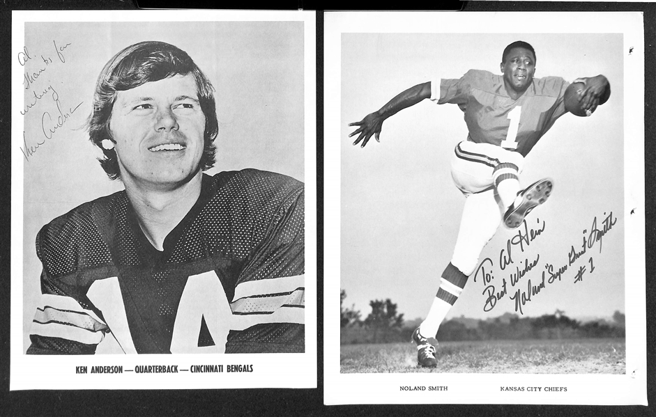 Lot of (30+) Signed Team Issued Football Photos w. Leroy Selmon, Bobby Bell, Tommy Nobis, + (JSA Auction Letter)