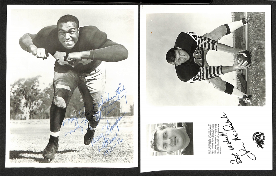 Lot of (45+) Signed Team Issued Photos w. Emlen Tunnell, Ken Strong, Frank Gifford, + (JSA Auction Letter)