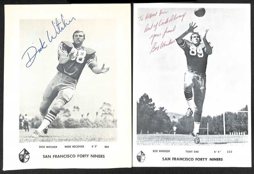 Lot of (10+) Signed San Francisco 49ers Photos w. Jim Johnson, Eddie Dove, Randy Beisler, + (JSA Auction Letter)