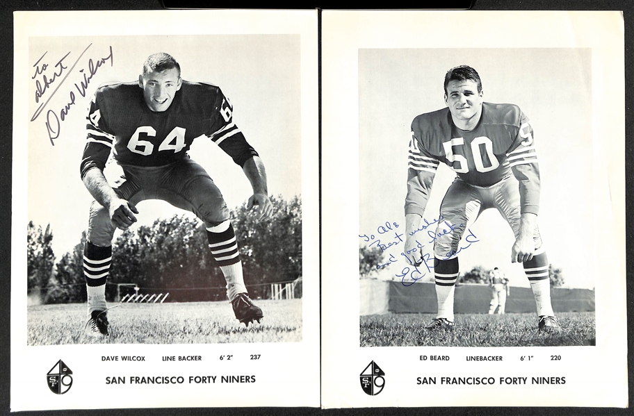 Lot of (10+) Signed San Francisco 49ers Photos w. Jim Johnson, Eddie Dove, Randy Beisler, + (JSA Auction Letter)