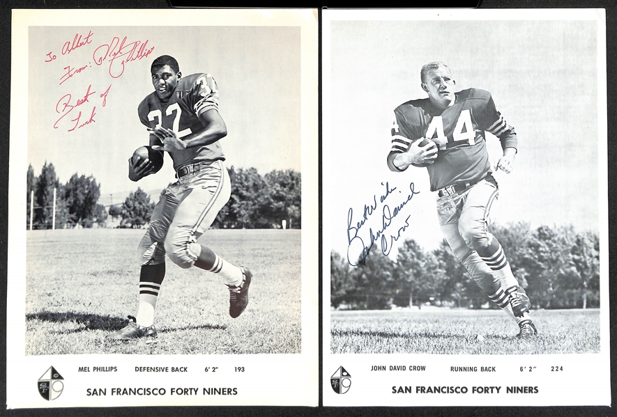 Lot of (10+) Signed San Francisco 49ers Photos w. Jim Johnson, Eddie Dove, Randy Beisler, + (JSA Auction Letter)