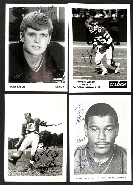 Lot of (65+) Signed Team Issued Football Photos w. John Matuszak, Art Donovan, Fran Tarkenton, + (JSA Auction Letter)