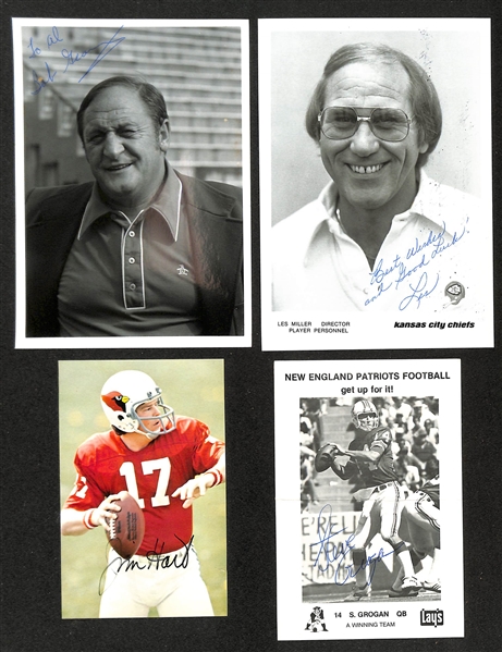 Lot of (65+) Signed Team Issued Football Photos w. John Matuszak, Art Donovan, Fran Tarkenton, + (JSA Auction Letter)