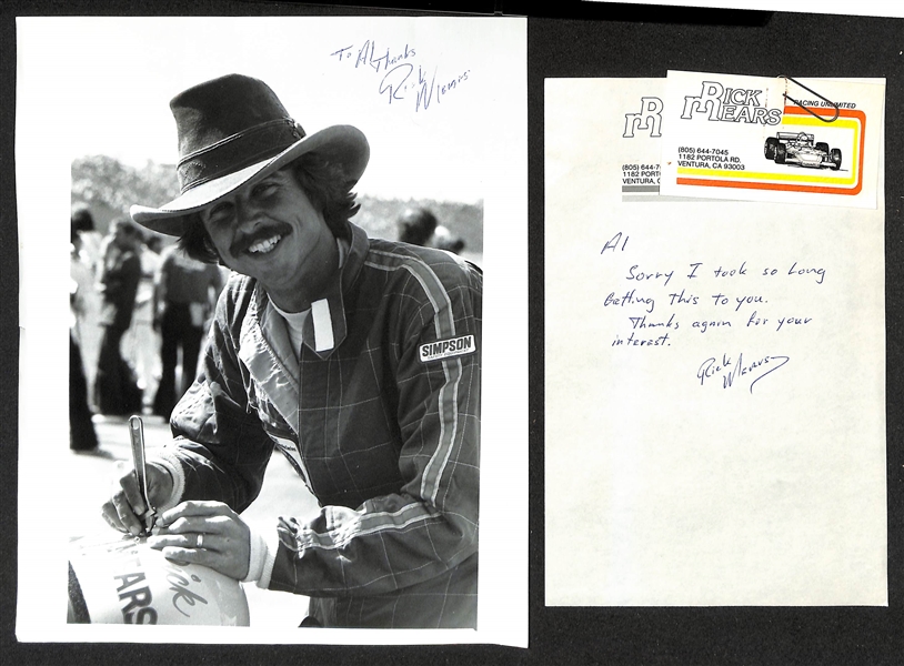 Lot of (35+) Signed Racing Photos with Mark Donahue, Dale Earnhardt Sr, Tim Richmond, + (JSA Auction Letter)