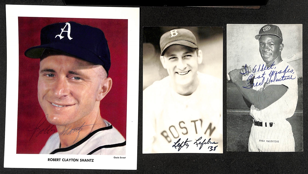 Lot of (32+) Signed Baseball Photos w. Leo Durocher, Bowie Kuhn, Sheldon Chief Bender, Don Larson + (JSA Auction Letter)