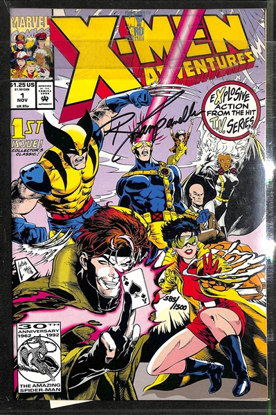 Lot of (3) Comic Books - Signed Sabretooth #1 Numbered to 5000, Deadpool #1, and Signed X-Men Adventures #1 Numbered to 1500 + (JSA Auction Letter for Signed Comics)