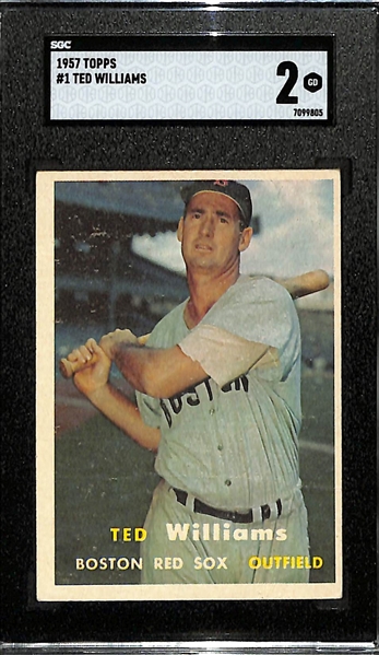 1957 Topps Ted Williams #1 SGC 2 