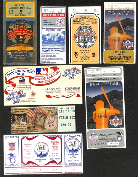 Lot of (20+) MLB All Star Game Items from the 1980s w. Tickets, Ballots, and Postcards