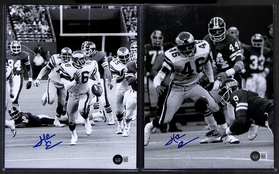 (9) Signed Sports Photos/Cards inc. Randall Cunningham, Clyde Simmons, Vladislav Tretiak, Jack Brickhouse, (3) Herman Edwards, (2) Dave Shultz (JSA Auction Letter)