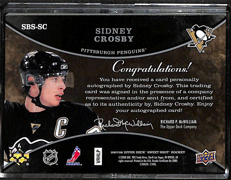 2008 Upper Deck Sweet Shot Signatures Sidney Crosby