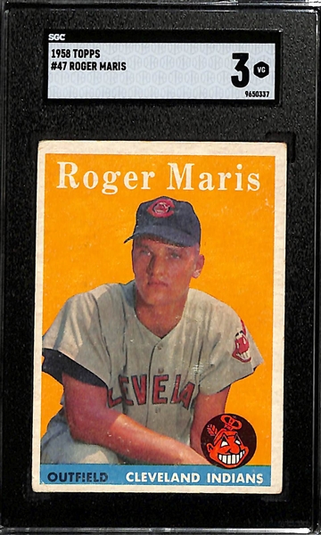 1958 Topps Roger Maris Rookie Card #47 Graded SGC 3