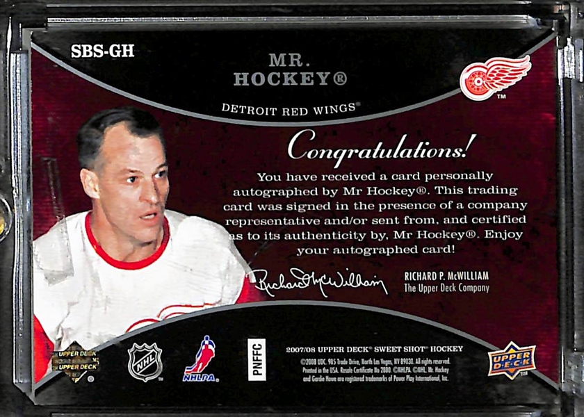 2007-8 Upper Deck Sweet Shot Sweet Spot Signatures Gordie MR HOCKEY Howe Autographed Hockey Card