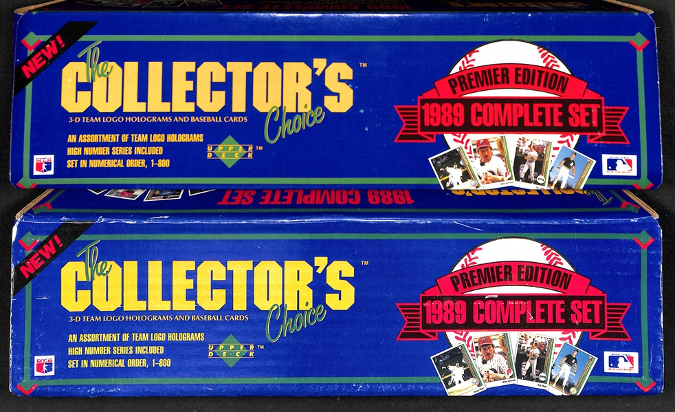 Lot of (4) 1989 Upper Deck  Baseball Complete Sets