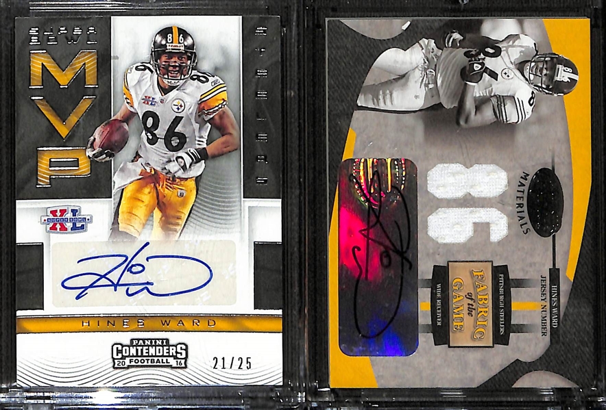 (5) Pittsburgh Sports Legends Autograph & Relic Card Collection inc. Football & Baseball