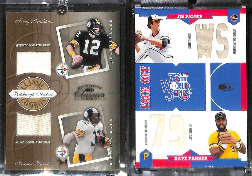 (5) Pittsburgh Sports Legends Autograph & Relic Card Collection inc. Football & Baseball