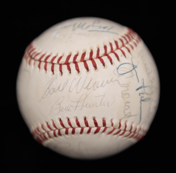 1976 Baltimore Orioles Signed Baseball - Approx  23 Autographs w. Brooks Robinson/Jim Palmer (JSA Auction Letter)