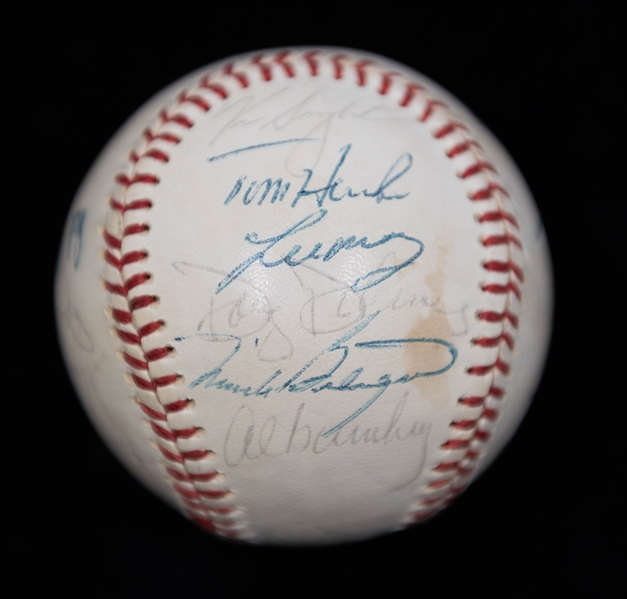 1976 Baltimore Orioles Signed Baseball - Approx  23 Autographs w. Brooks Robinson/Jim Palmer (JSA Auction Letter)