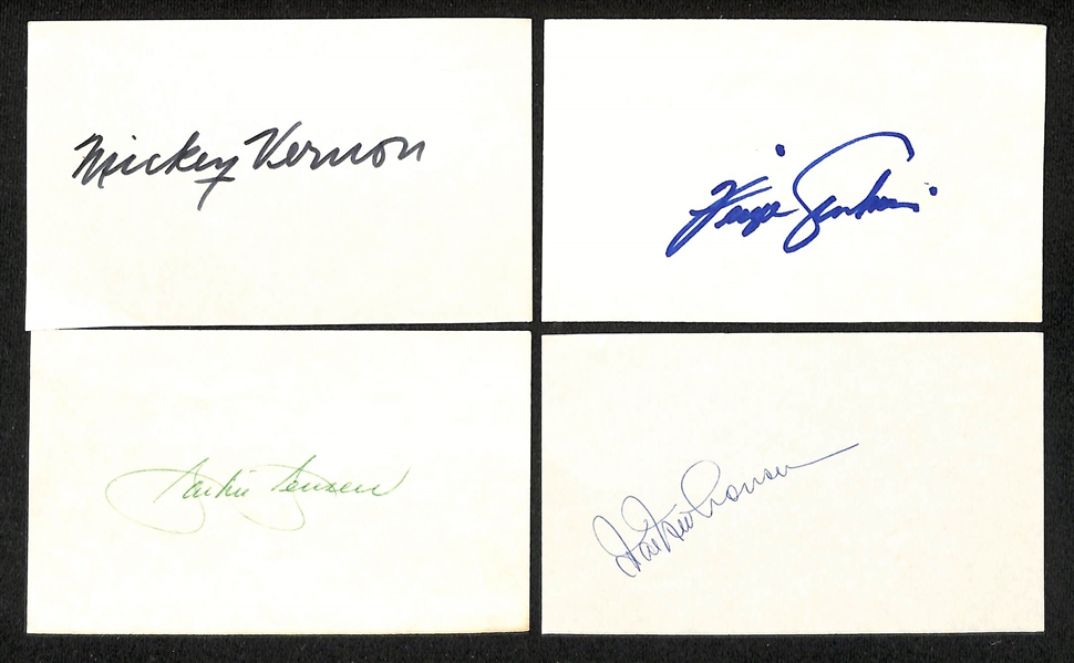 Lot of (100+) Signed Mostly Baseball Index Cards inc. Lloyd Waner, Peter O'Malley, Juan Marichal, + (JSA Auction Letter)