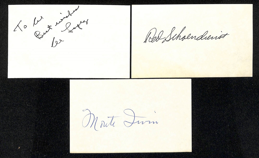 Lot of (100+) Signed Mostly Baseball Index Cards inc. Lloyd Waner, Peter O'Malley, Juan Marichal, + (JSA Auction Letter)