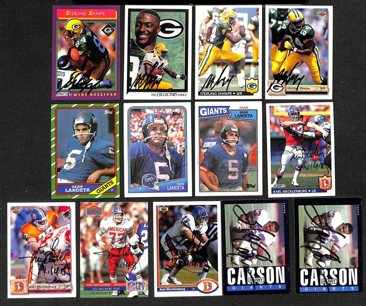 Lot of (150+) Signed NFL Trading Cards inc. Tony Canadeo, Bill Walsh + (JSA Auction Letter)